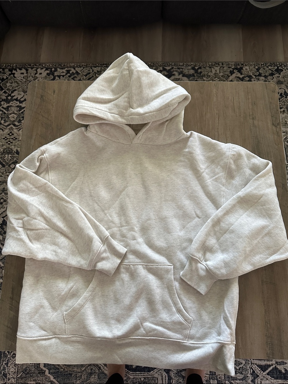 Oversized Cream Hoodie Sweatshirt